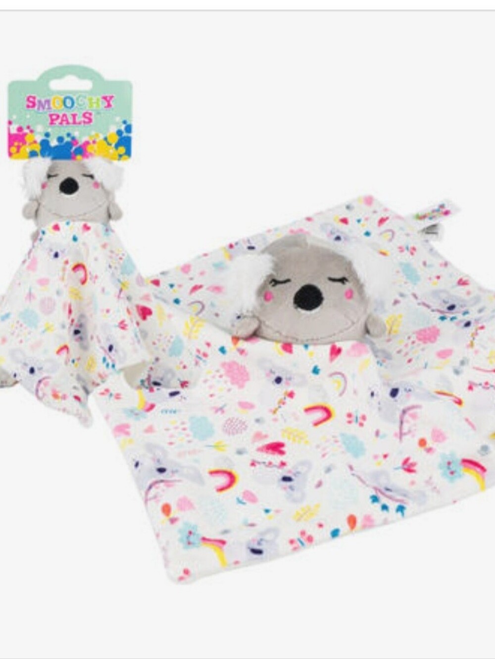 Smoochy Pals Koala Plush Security Blanket 13" Baby Soft Calming Snuggle Toy